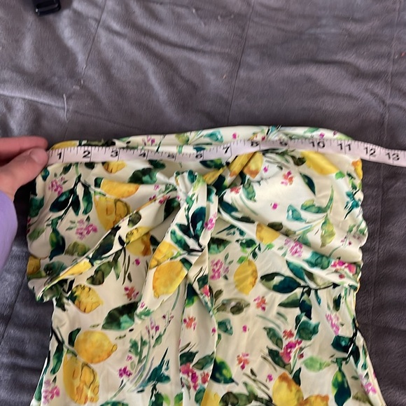 ANTHROPOLOGIE Lemon Print Tie Front One Piece Swimsuit Size Small - Picture 7 of 8